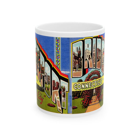 Memebly Retro Greetings Bridgeport CT Connecticut Coffee Mug