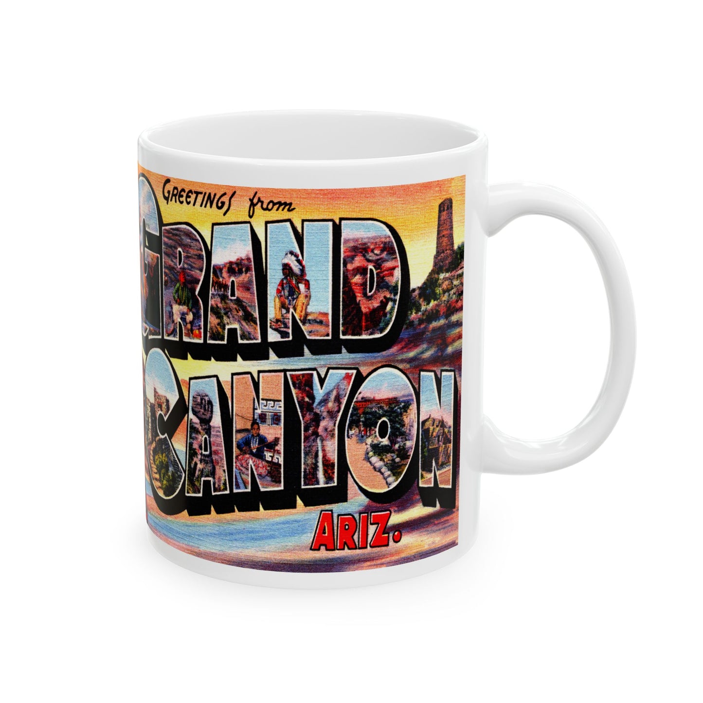 Memebly Vintage Greetings from Grand Canyon AZ Coffee Mug