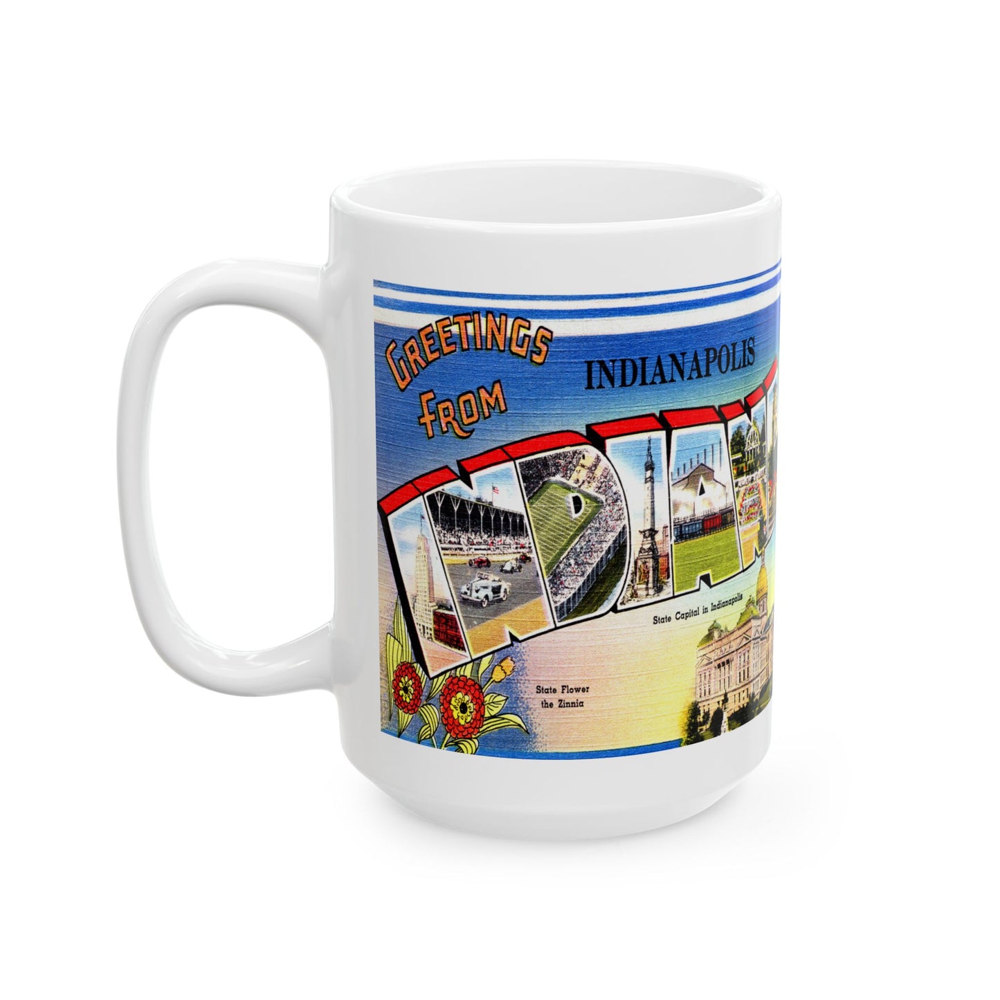 Memebly Retro Vintage Greetings from Indianapolis IN Indiana Coffee Mug