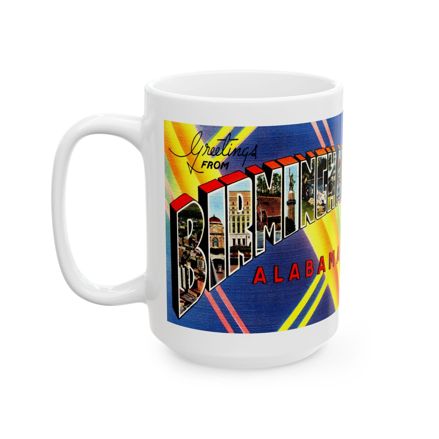 Memebly Retro Greetings from Birmingham AL Coffee Mug