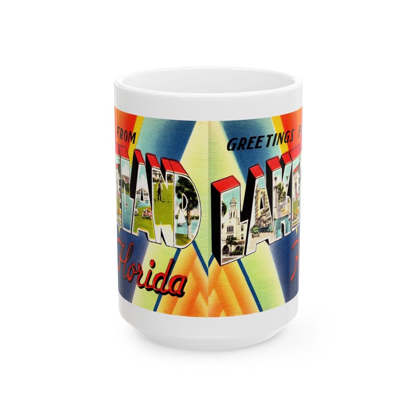 Memebly Retro Greetings from Lakeland FL Florida Coffee Mug