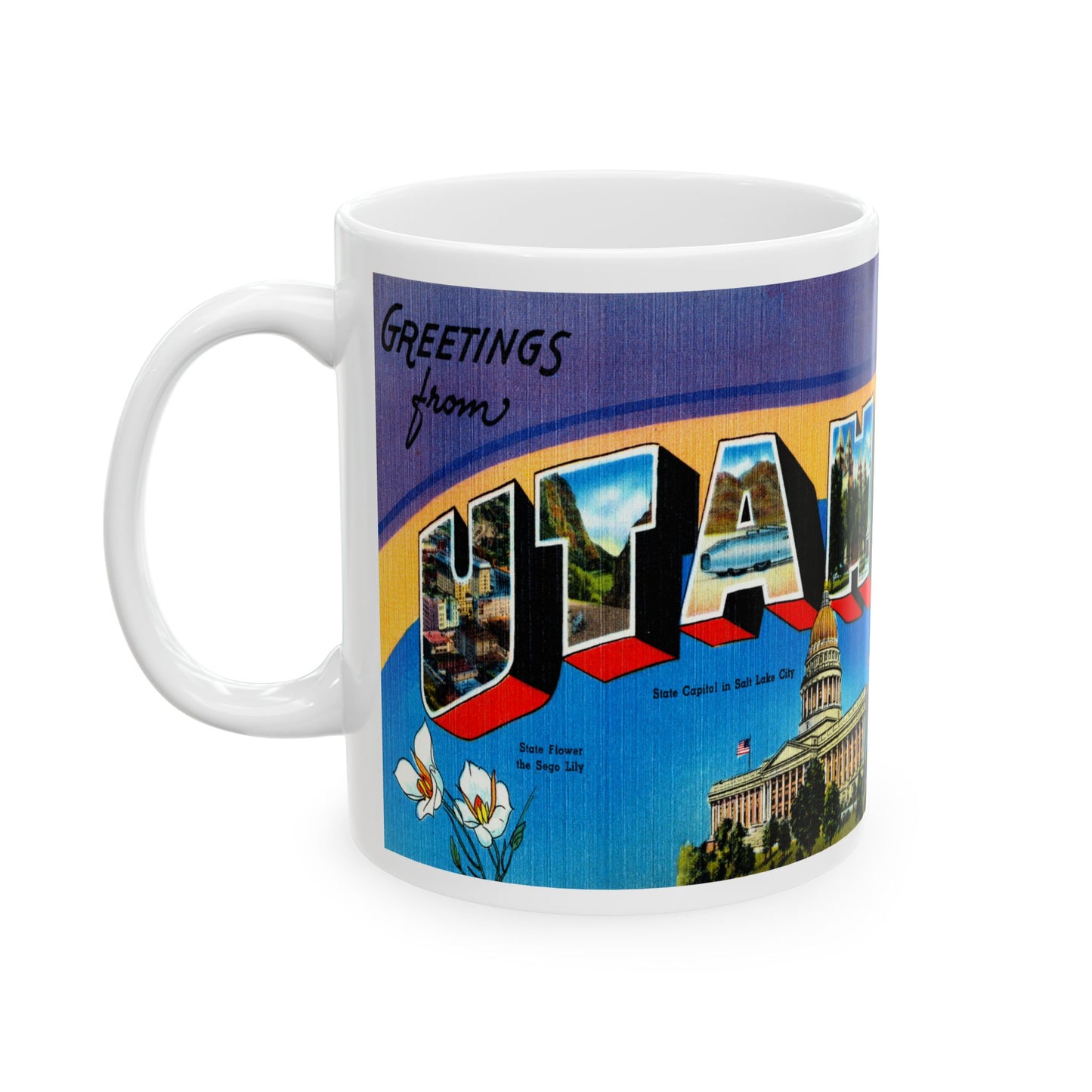 Memebly Retro Greetings from Utah UT Coffee Mug