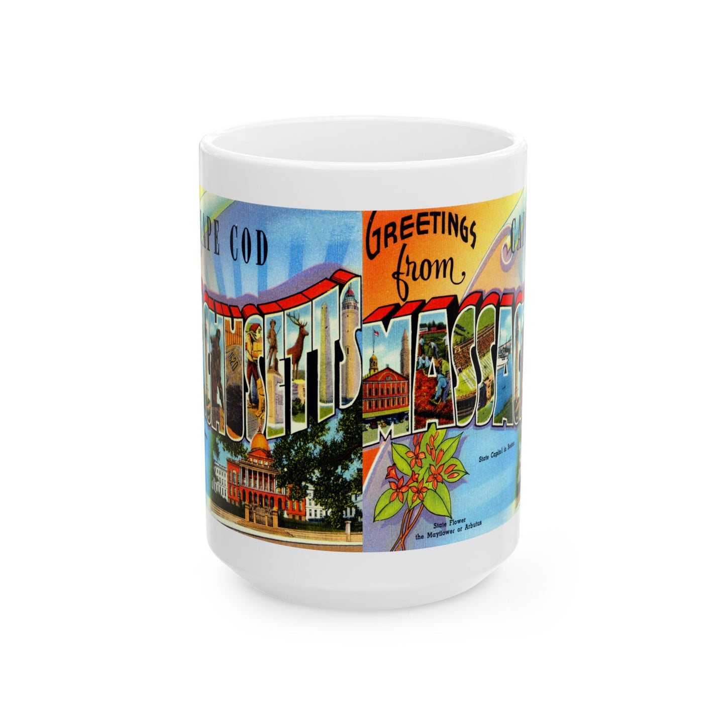 Memebly Retro Greetings from Cape Cod MA Massachusetts Coffee Mug