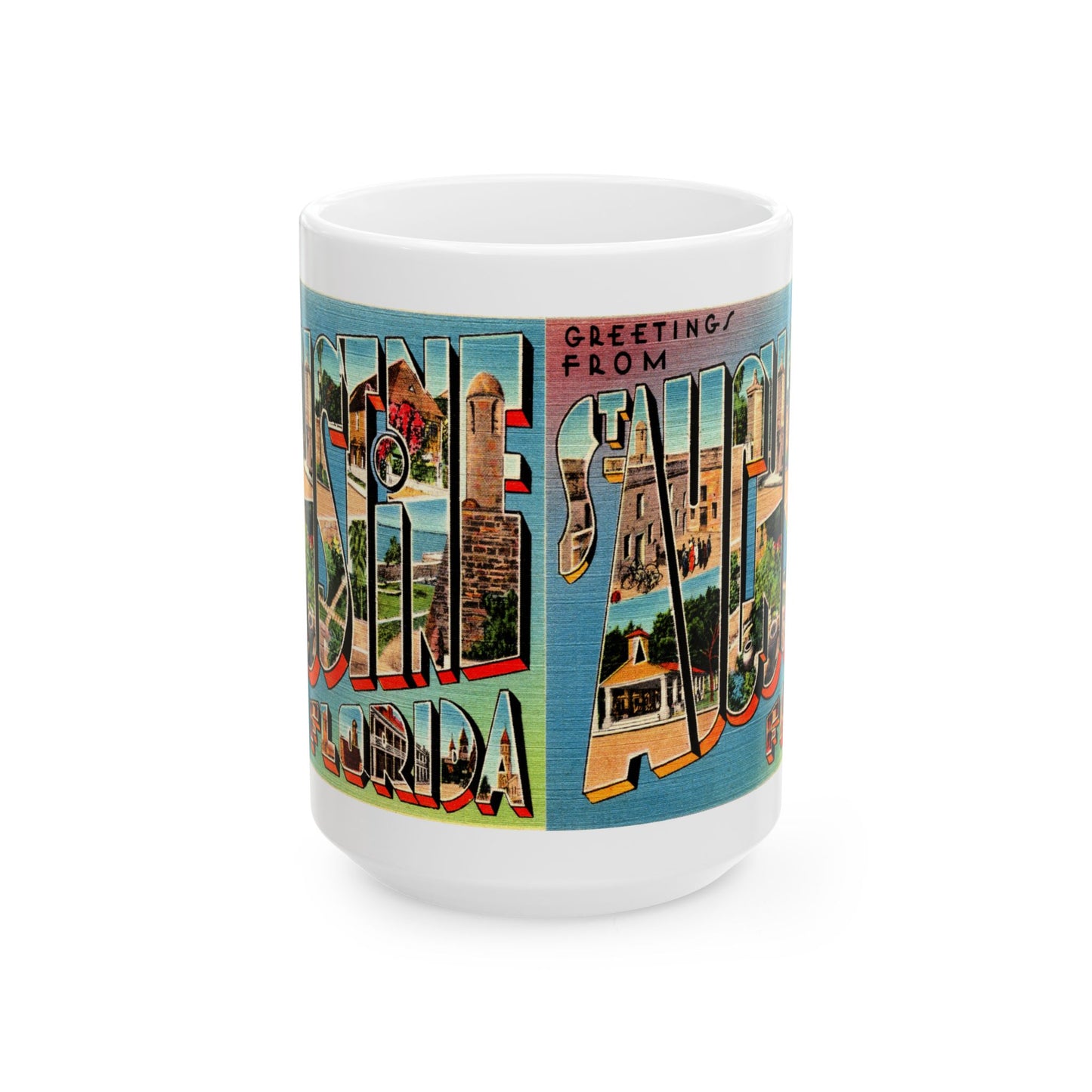 Memebly Retro Greetings from St Augustine FL Florida Coffee Mug