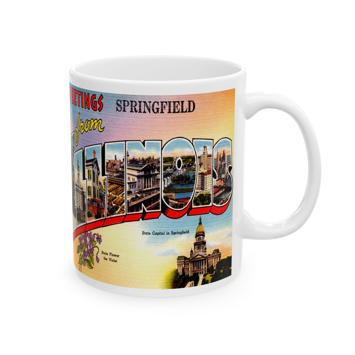 Memebly Vintage Greetings from Springfield IL Coffee Mug