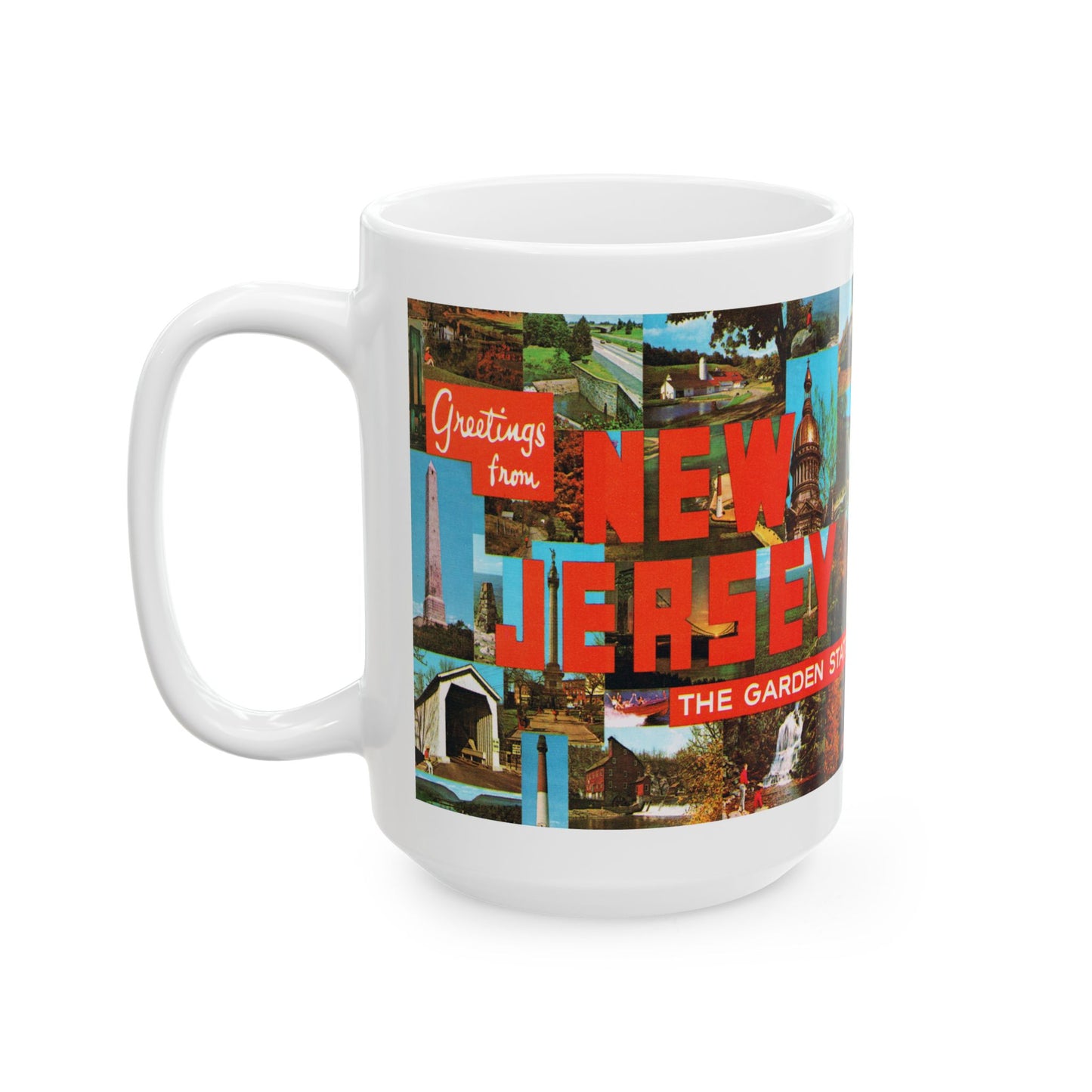 Memebly Vintage 1950s Greetings from New Jersey NJ Coffee Mug