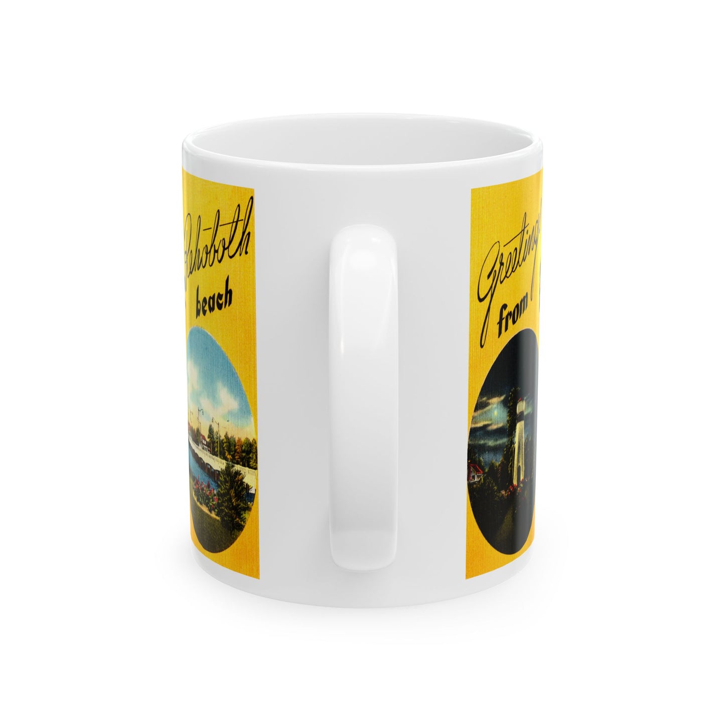 Memebly Scenic Vintage Greetings from Rehoboth Beach DE Delaware Coffee Mug