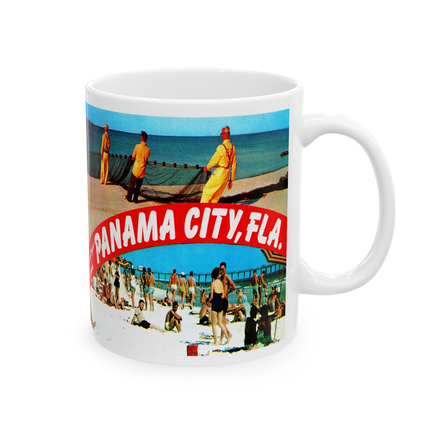 Memebly Retro 1950s Greetings from Panama City FL Florida Coffee Mug