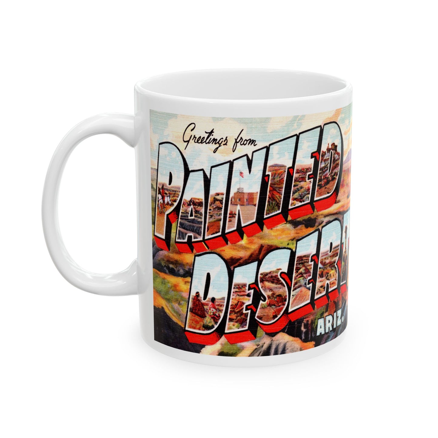 Memebly Vintage Greetings from Painted Desert AZ Coffee Mug