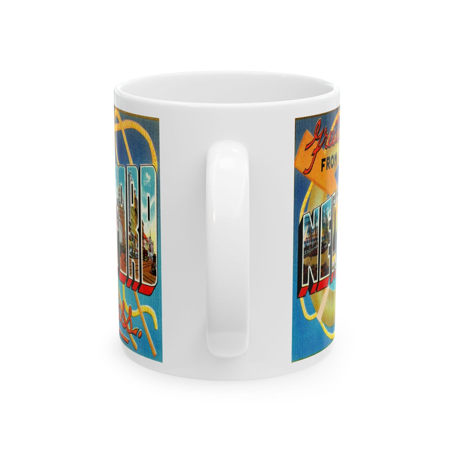 Memebly Colorful Retro Greetings from New Bedford MA Massachusetts Coffee Mug