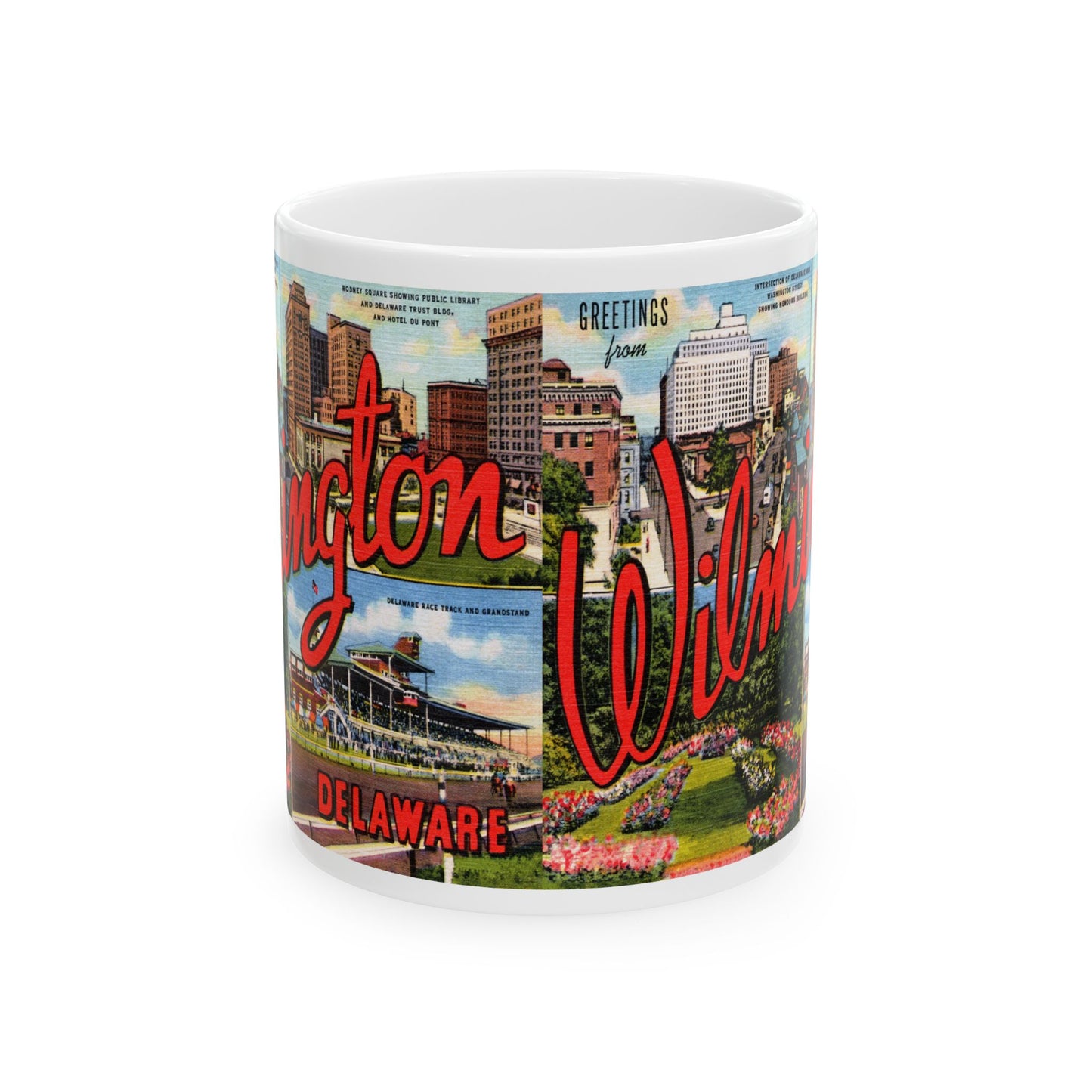 Memebly Retro Greetings from Wilmington DE Delaware Coffee Mug