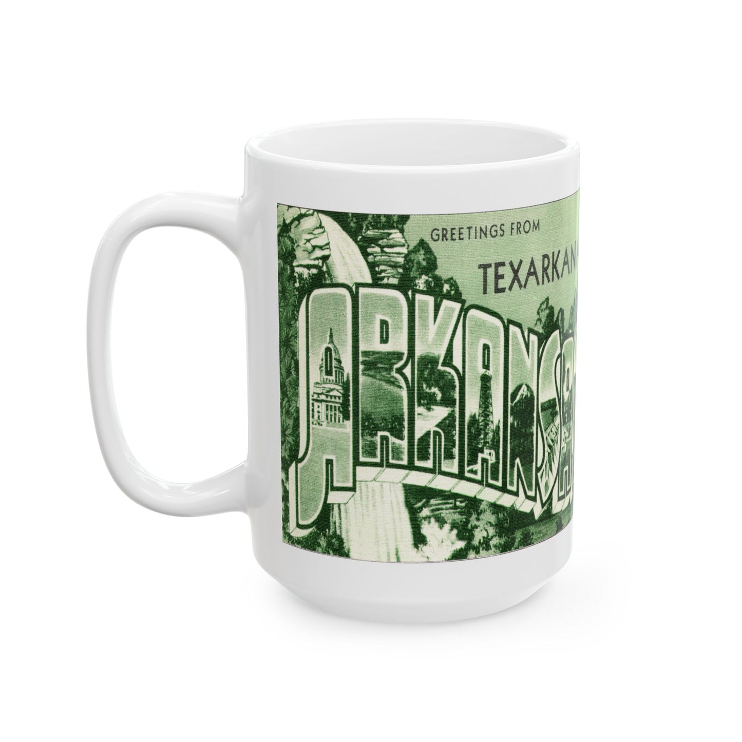 Memebly Vintage Greetings from Texarkana AR Coffee Mug