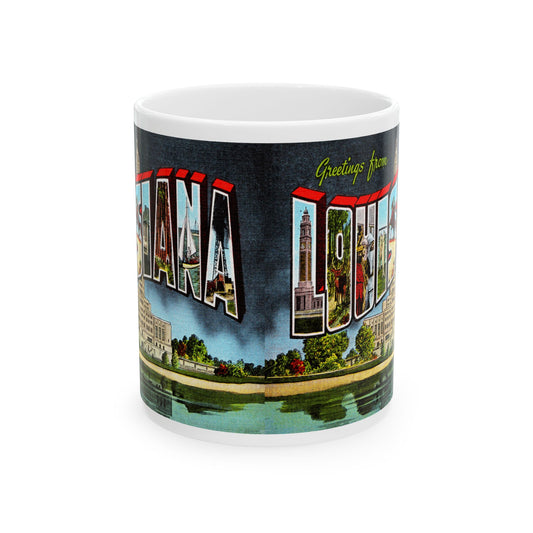 Memebly Scenic Retro Greetings from Louisiana LA Coffee Mug