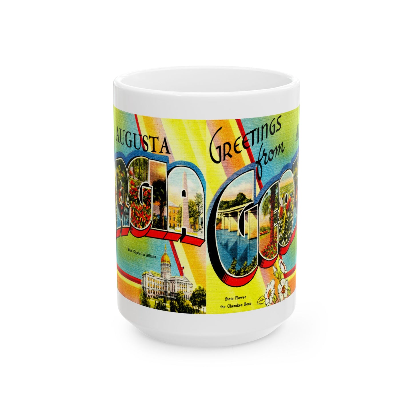 Memebly Pastel Vintage Greetings from Agusta GA Coffee Mug