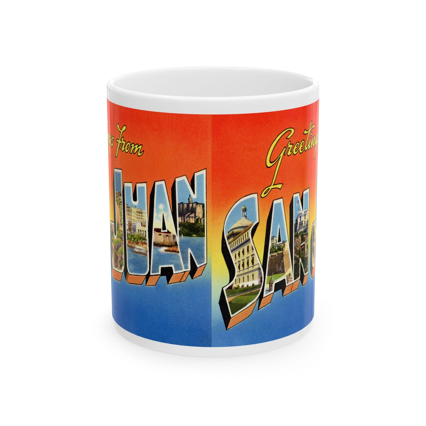 Memebly Vintage Greetings from San Juan Puerto Rico Coffee Mug