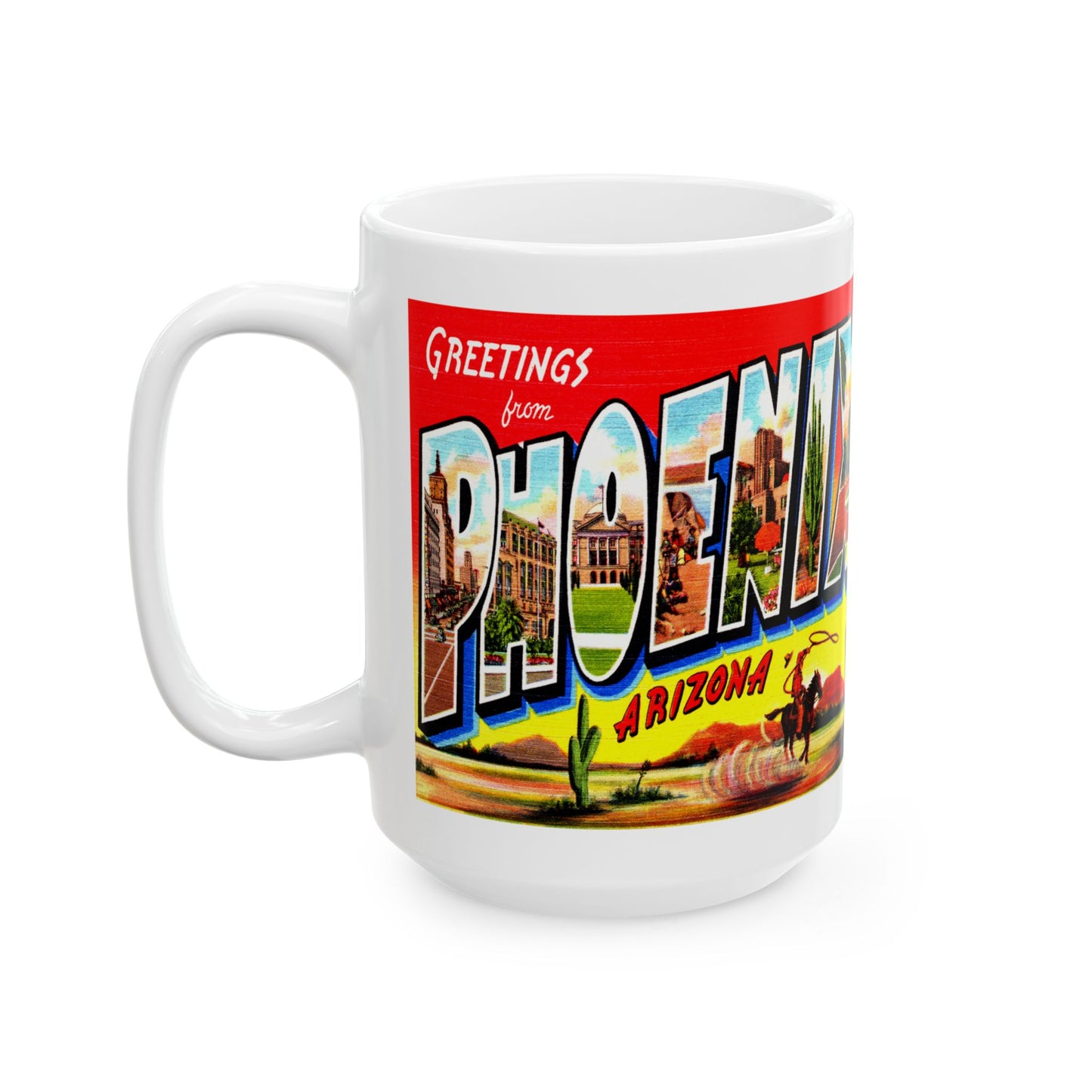 Memebly Colorful Greetings from Phoenix AZ Arizona Coffee Mug