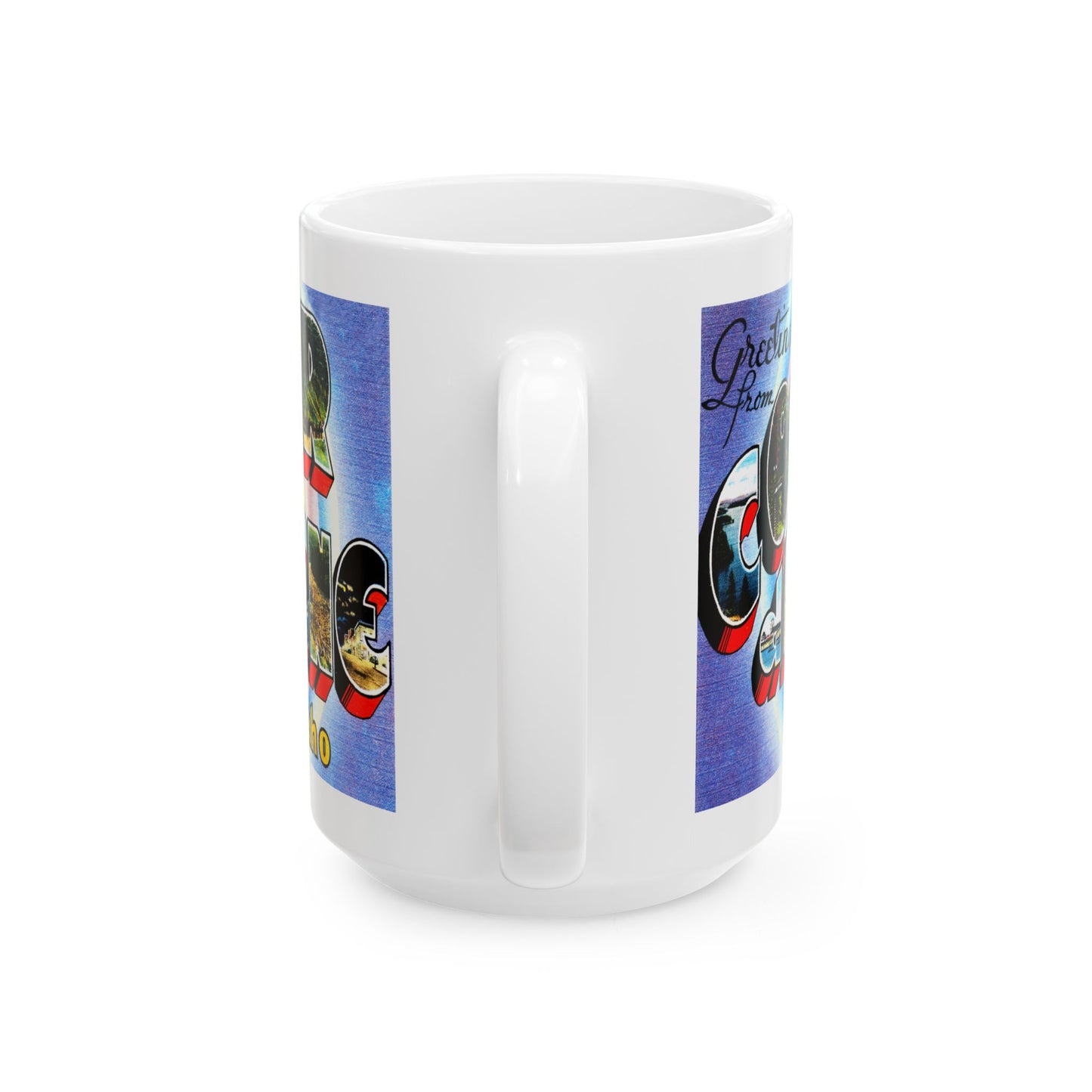 Memebly Vintage Greetings from Coeur d'Alene ID Coffee Mug