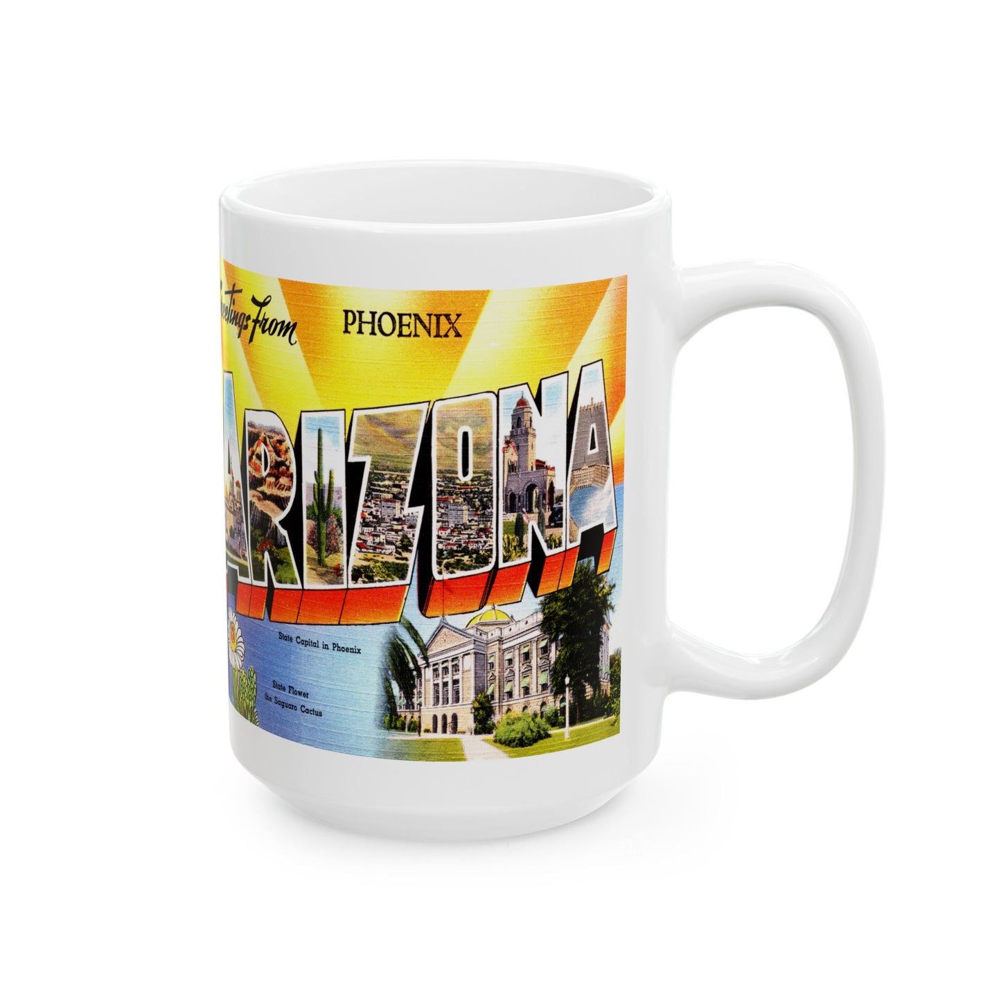 Memebly Retro Greetings from Phoenix AZ Arizona Coffee Mug