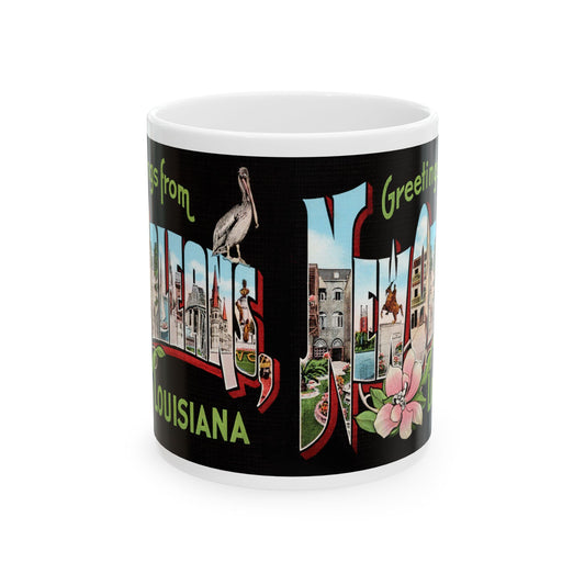 Memebly  Vintage Landmark Greetings from New Orleans Louisiana Coffee Mug