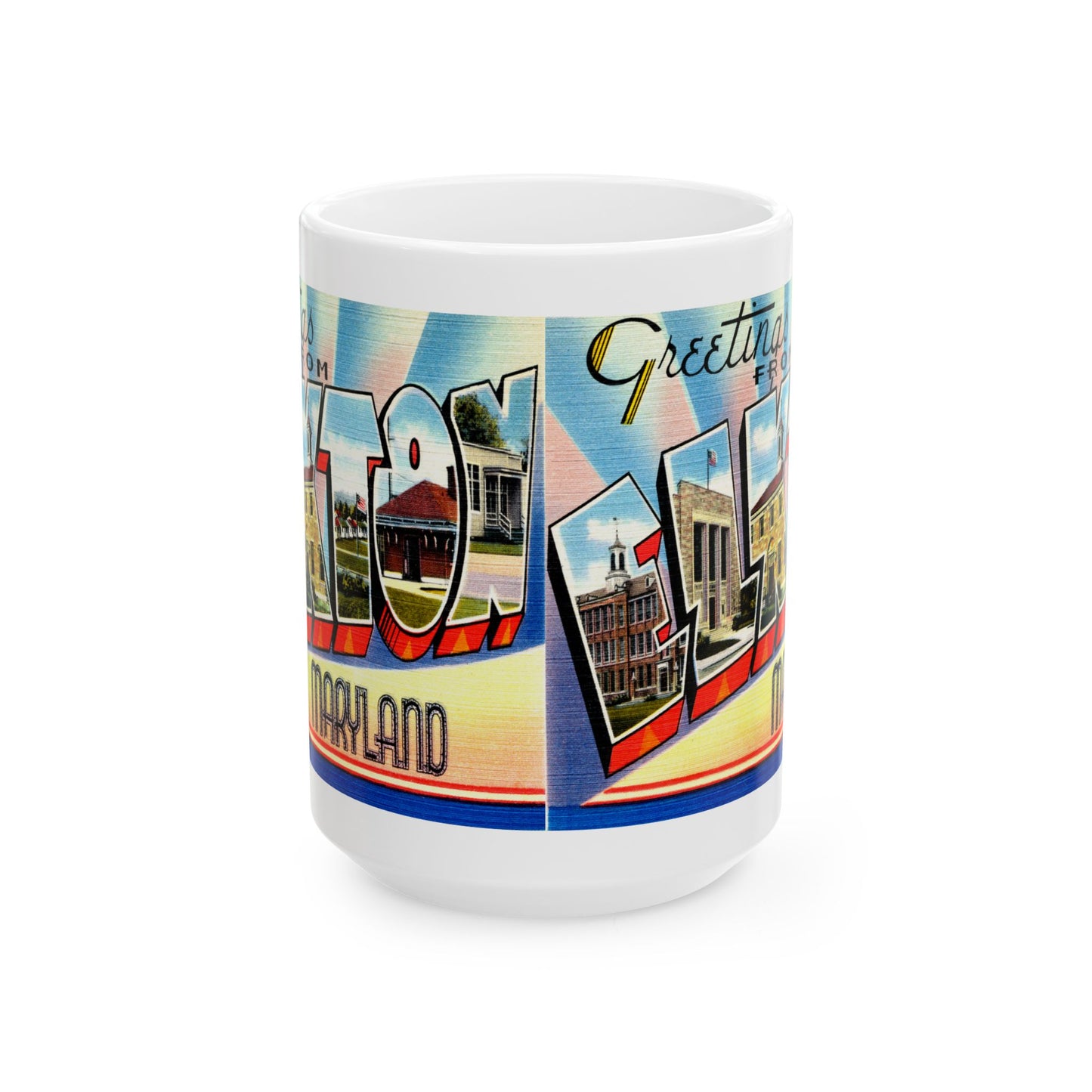 Memebly Vintage Greetings from Elkton MD Maryland Coffee Mug