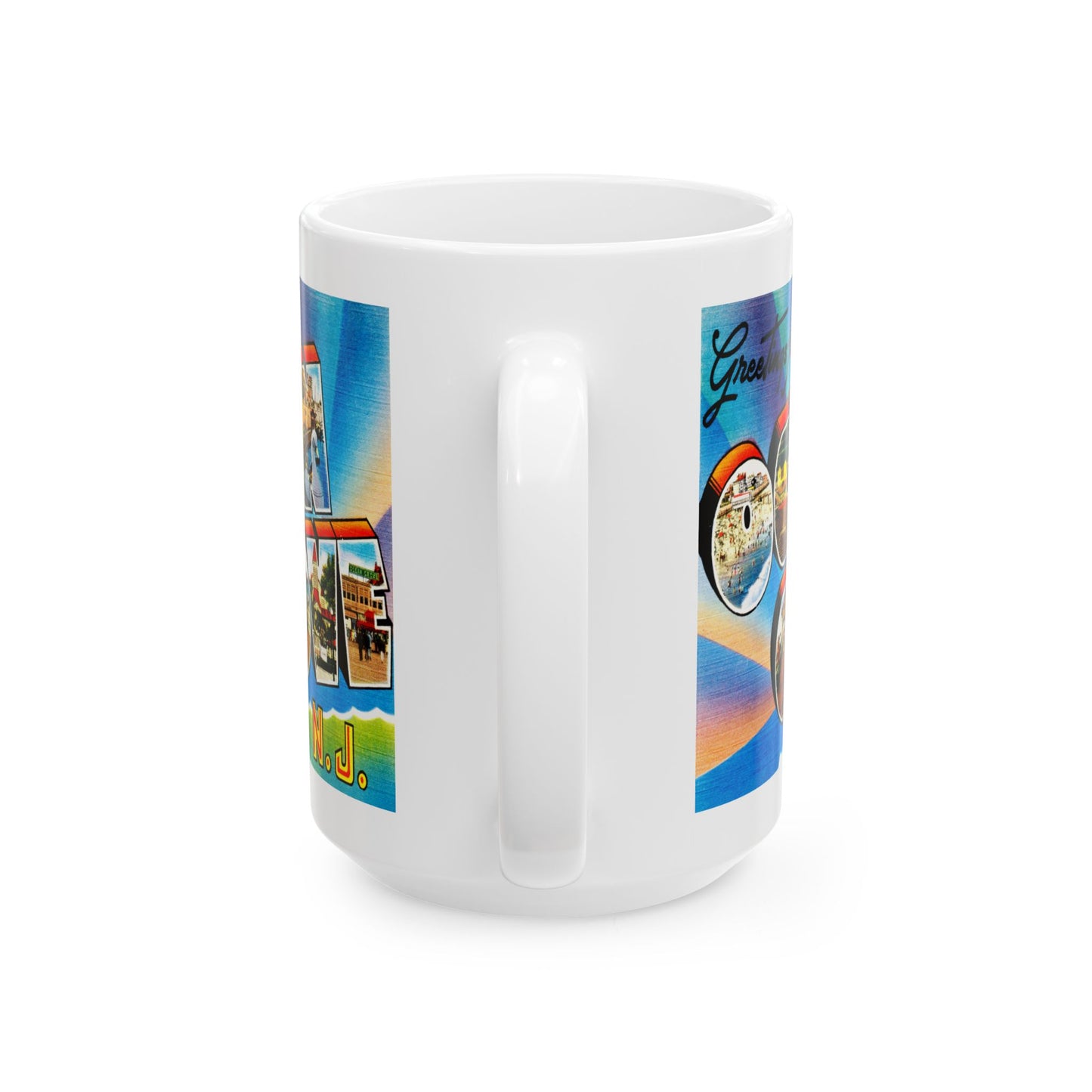 Memebly Retro Greetings from Ocean Grove NJ New Jersey Coffee Mug