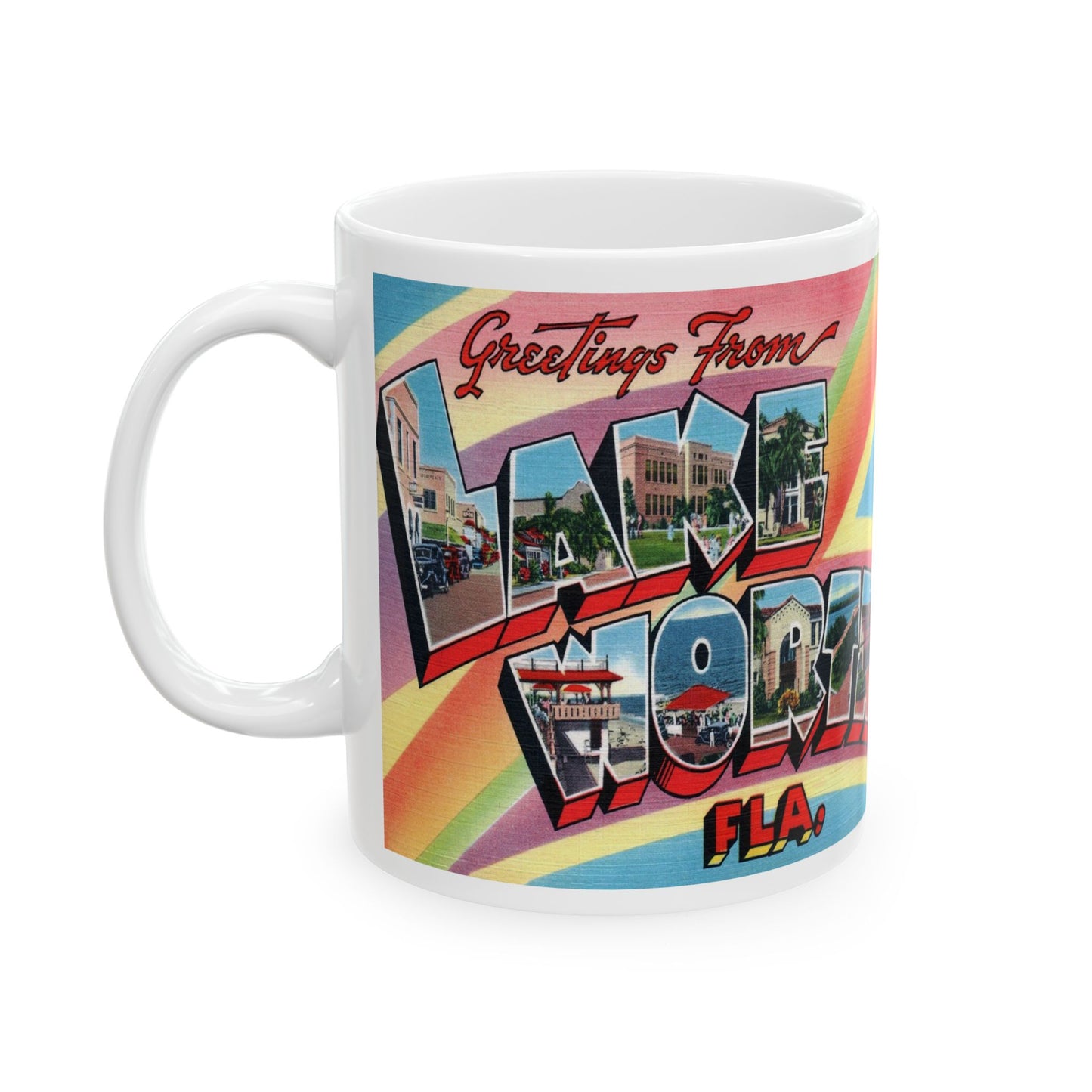 Memebly Retro Greetings from Lake Worth FL Florida Coffee Mug