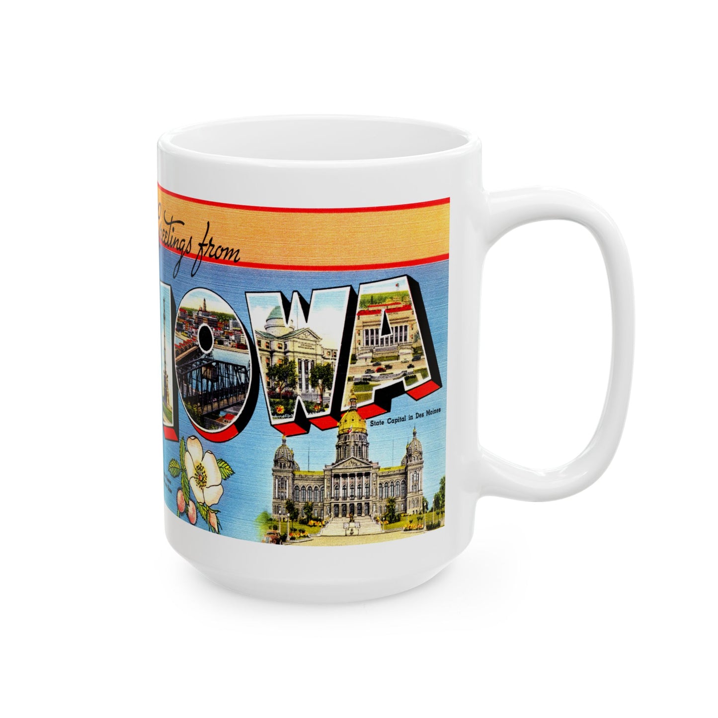 Memebly Vintage Greetings from Iowa IA Coffee Mug