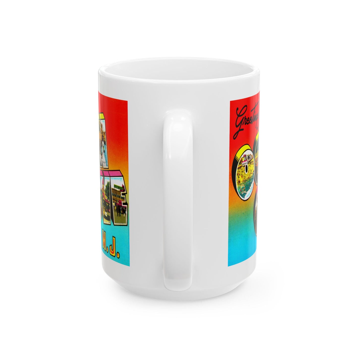 Memebly Vintage Greetings from Ocean Grove NJ New Jersey Coffee Mug