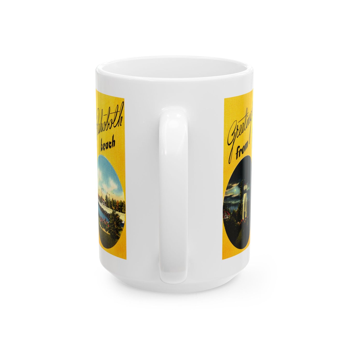 Memebly Scenic Vintage Greetings from Rehoboth Beach DE Delaware Coffee Mug