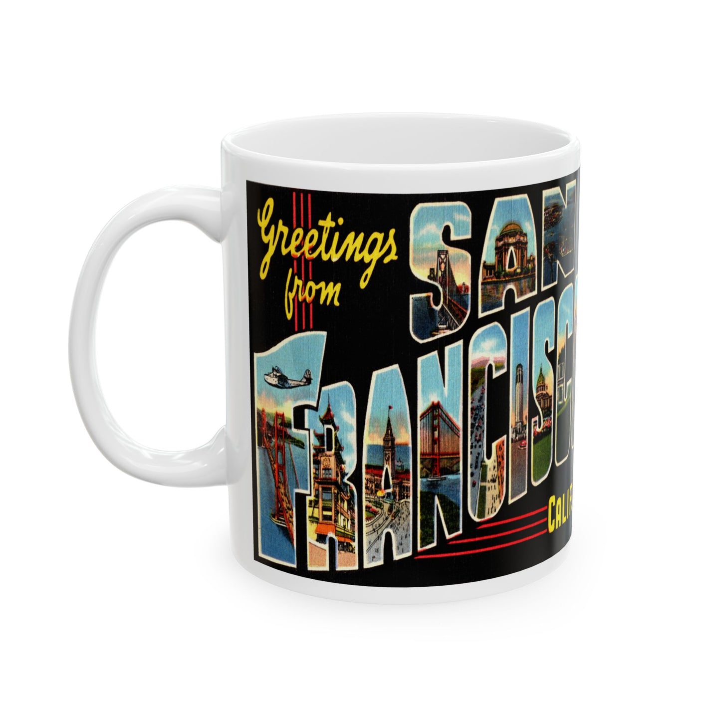 Memebly Vintage Greetings from San Francisco CA Coffee Mug