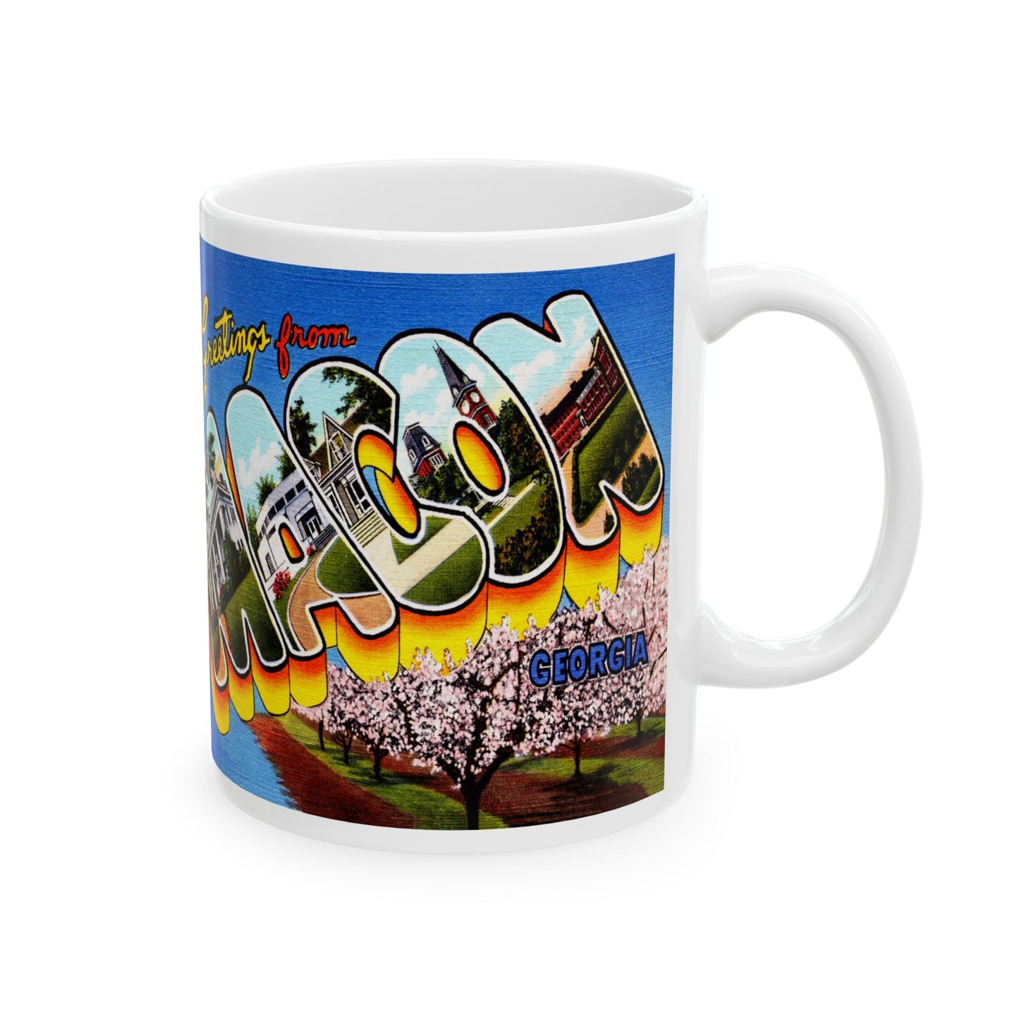 Memebly Vintage Greetings from Macon GA Coffee Mug