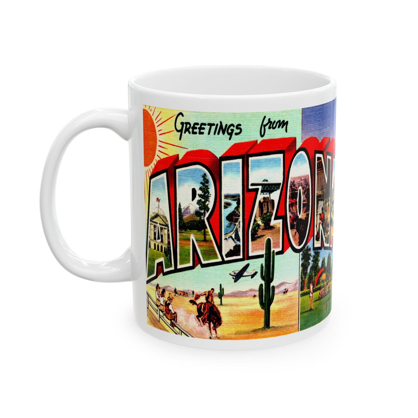 Memebly Vintage Scenic Greetings from Arizona AZ Coffee Mug