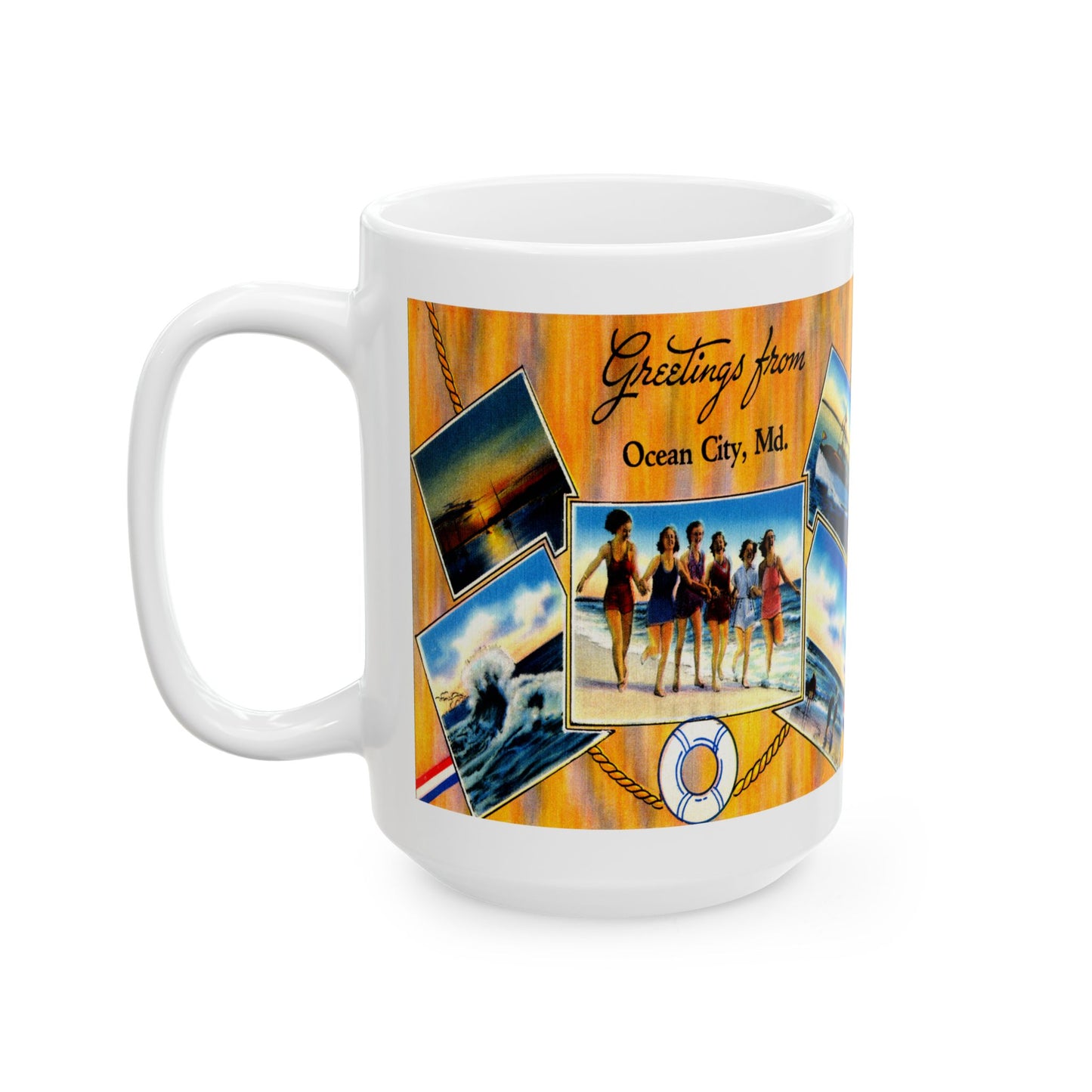 Memebly Retro  Greetings from Ocean City MD Maryland Coffee Mug