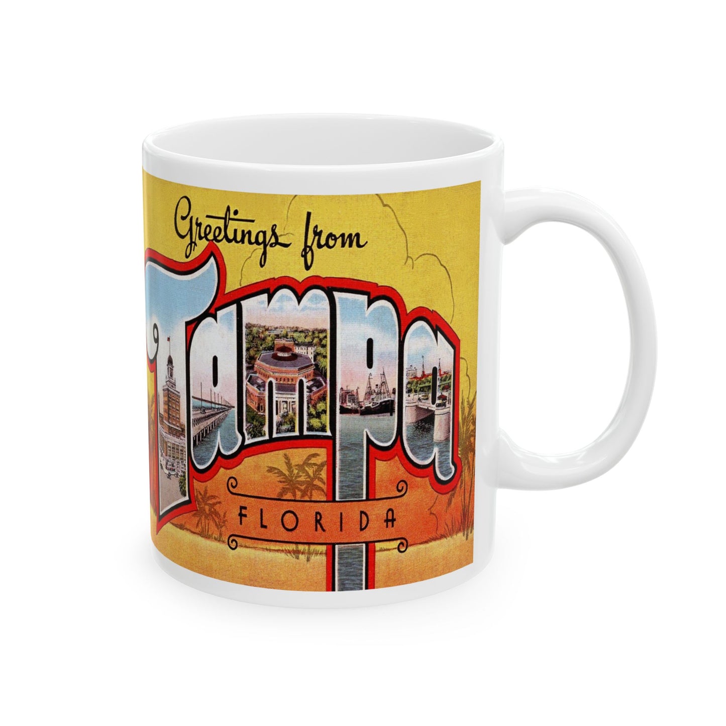 Memebly Warm Vintage Greetings from Tampa FL Coffee Mug