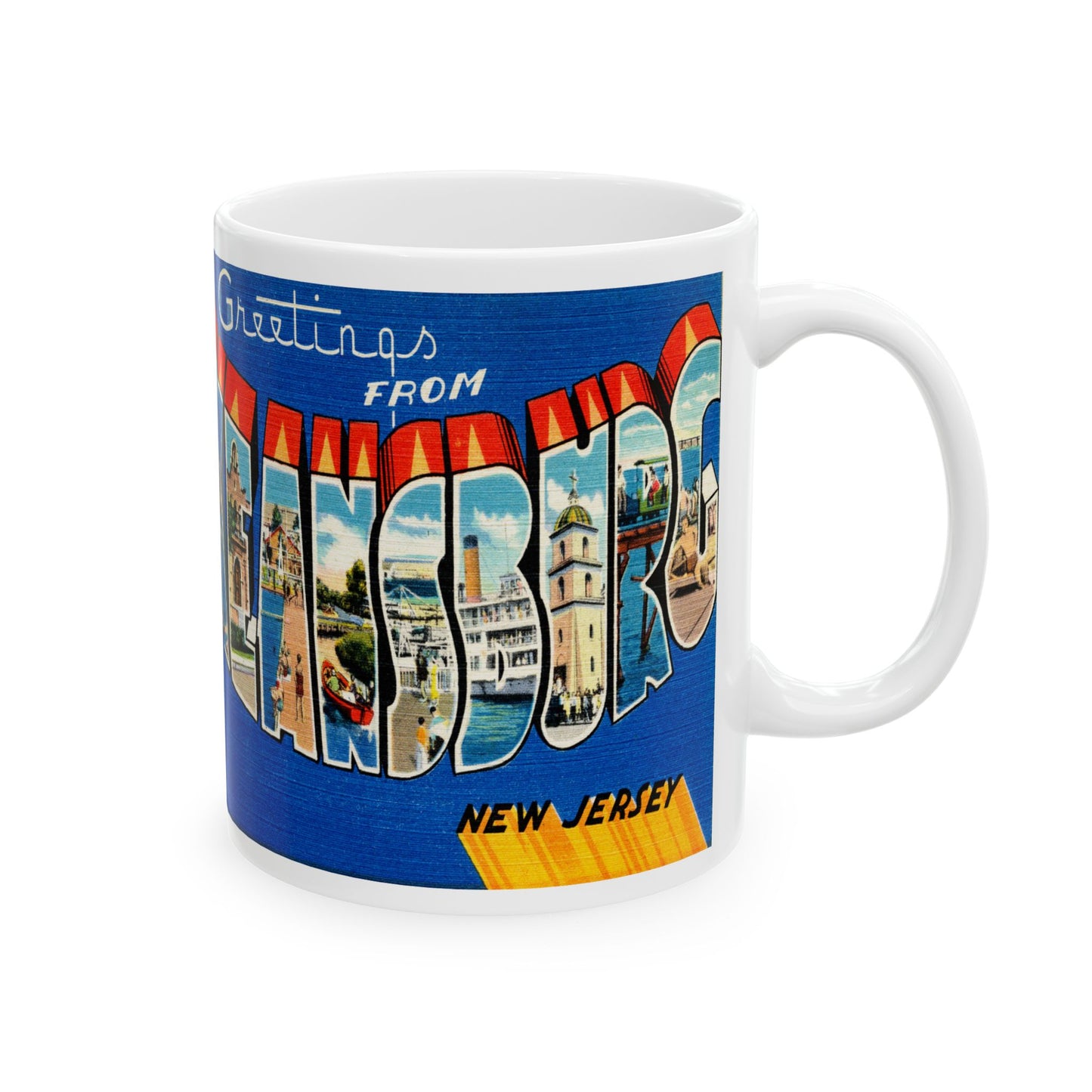 Memebly Vintage Greetings from Keansburg NJ New Jersey Coffee Mug