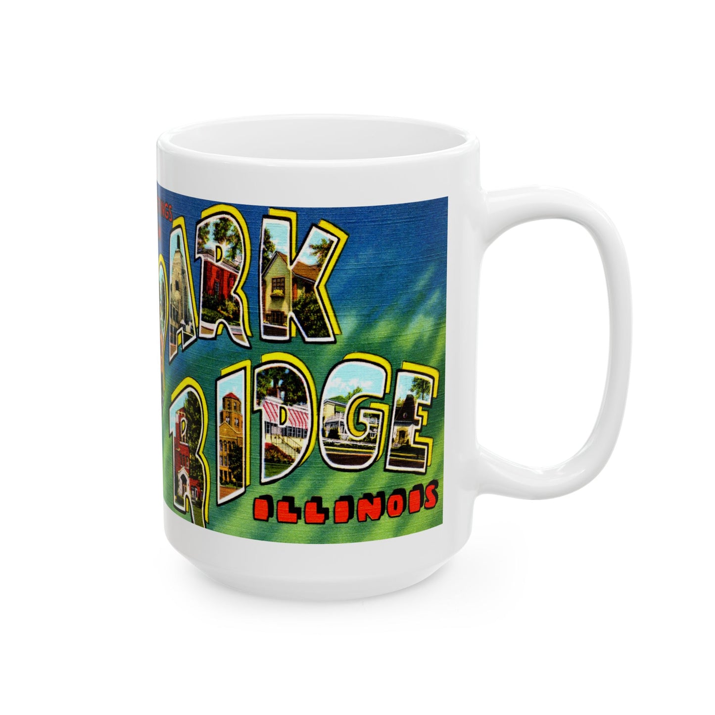 Memebly Vintage Greetings from Park Ridge IL Coffee Mug