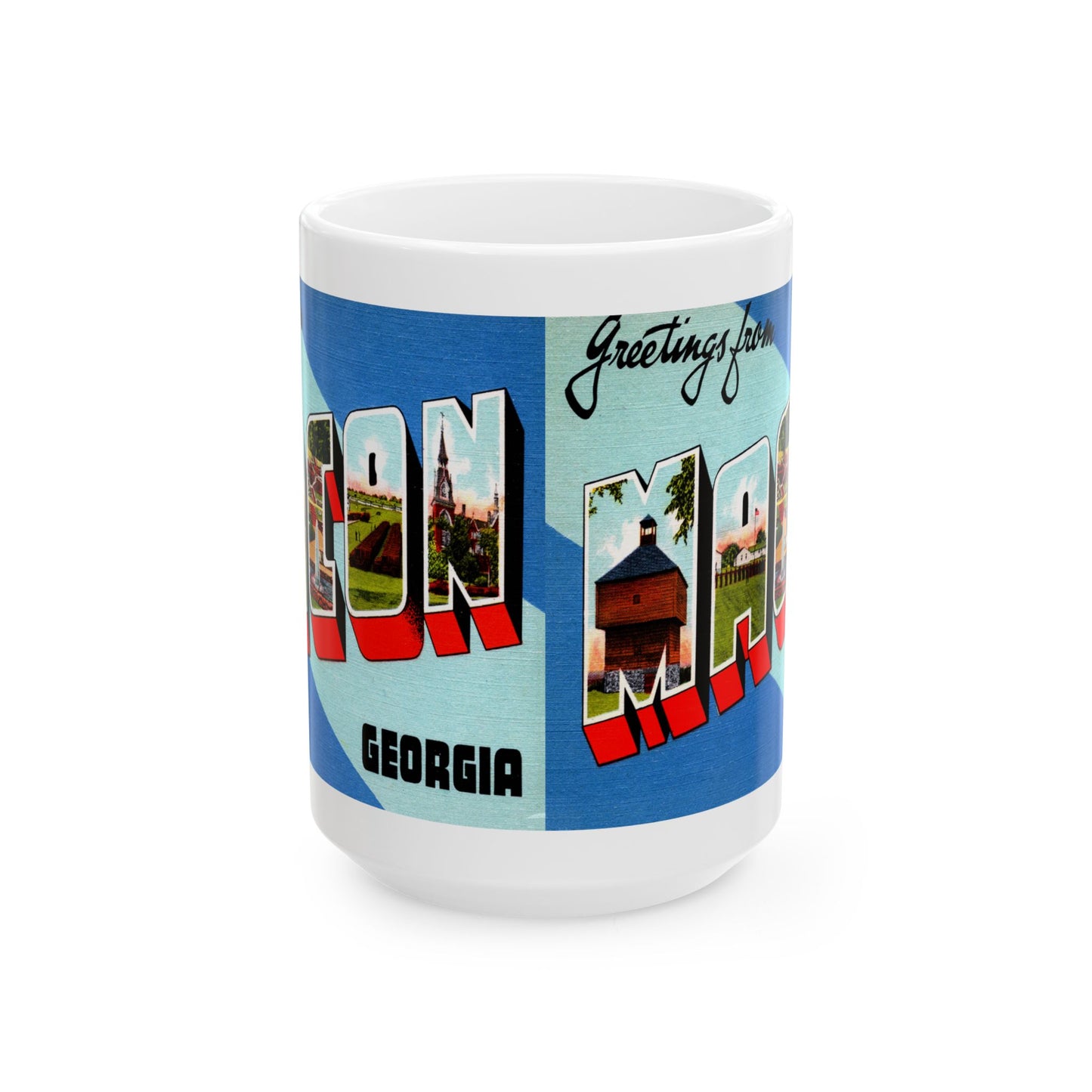 Memebly Scenic Vintage Greetings from Macon GA Coffee Mug