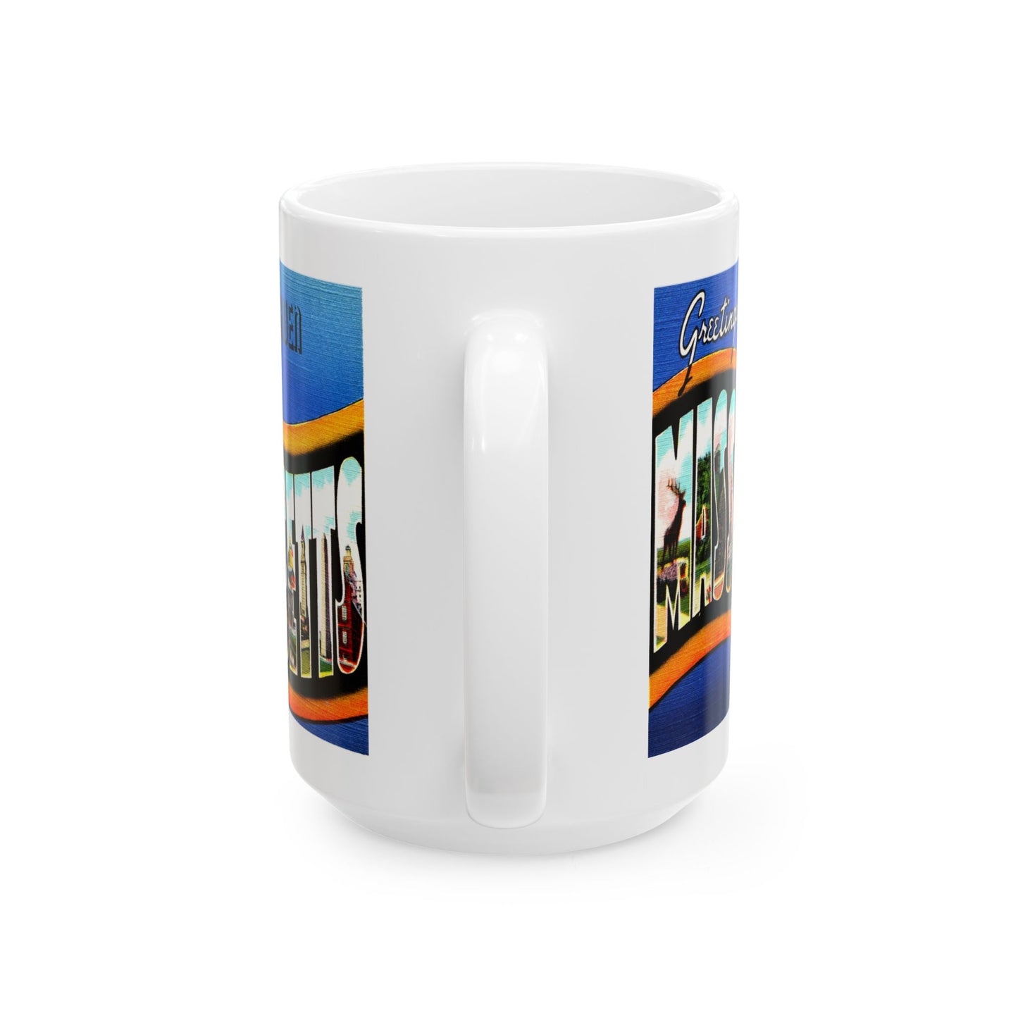 Memebly Vintage Greetings from Methuen Massachusetts MA Coffee Mug