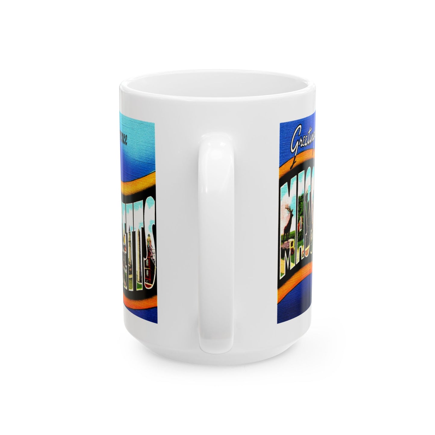 Memebly Vintage Greetings from Lawrence MA Massachusetts Coffee Mug