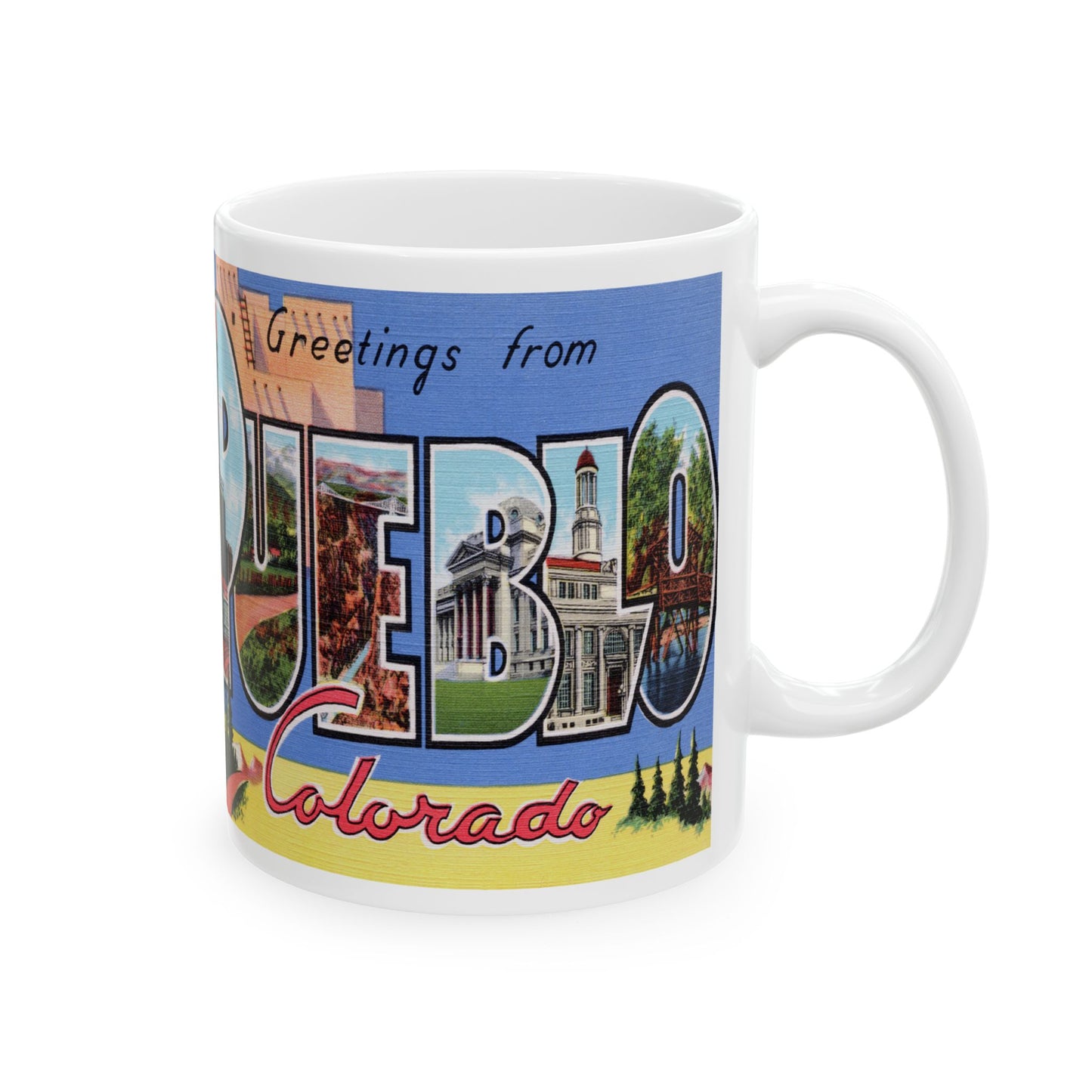 Memebly Retro Greetings from Pueblo CO Colorado Coffee Mug