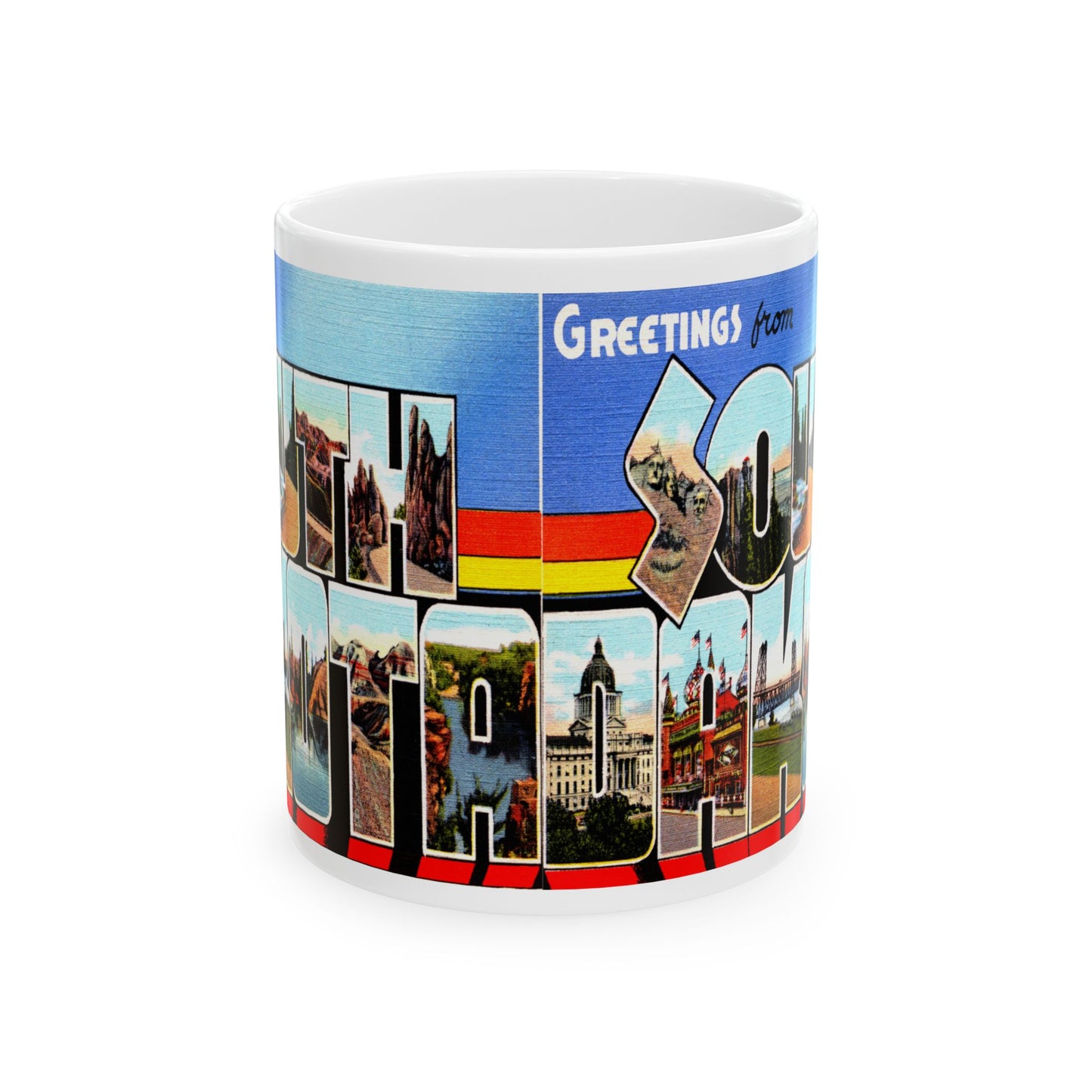 Memebly Retro Vintage Greetings from South Dakota SD Coffee Mug