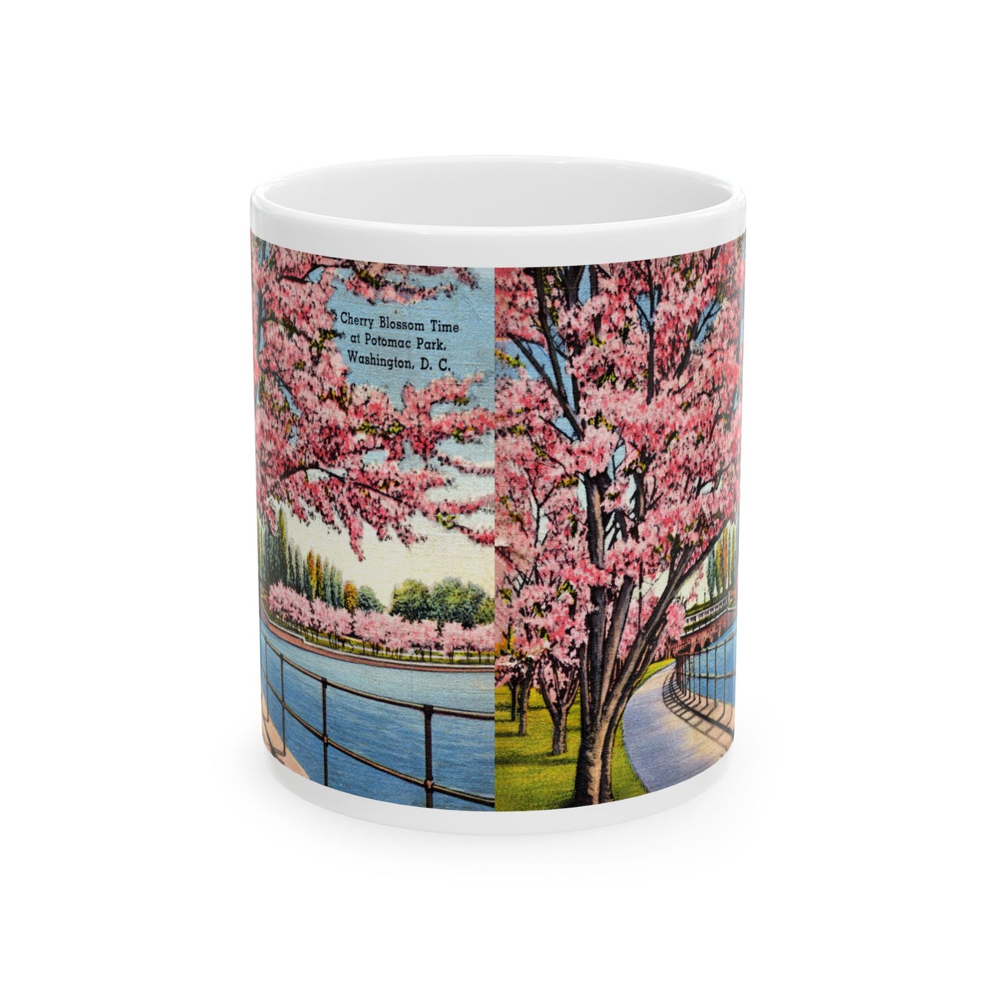 Memebly Vintage Cherry Blossom Time Washington DC Coffee Mug