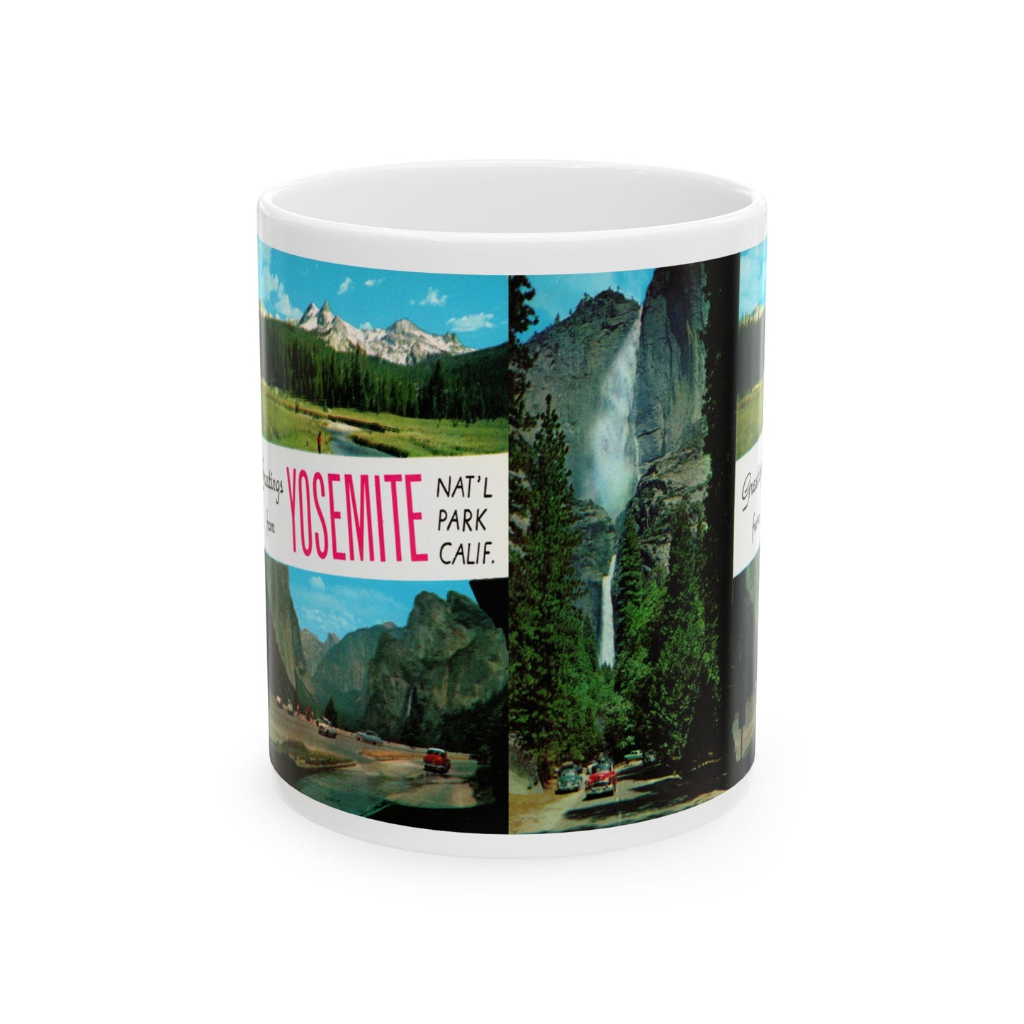 Memebly Retro Greetings from Yosemite California Coffee Mug