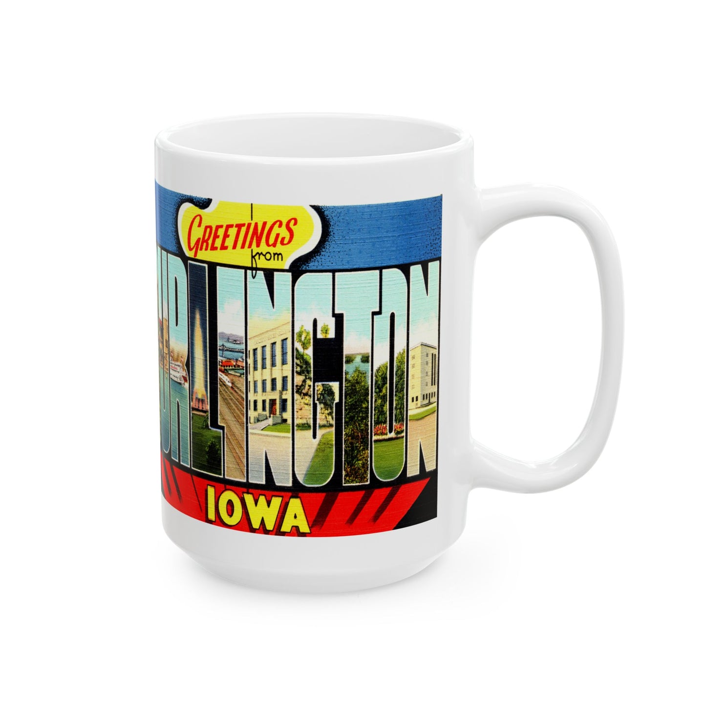 Memebly Vintage Greetings from Burlington IA Coffee Mug