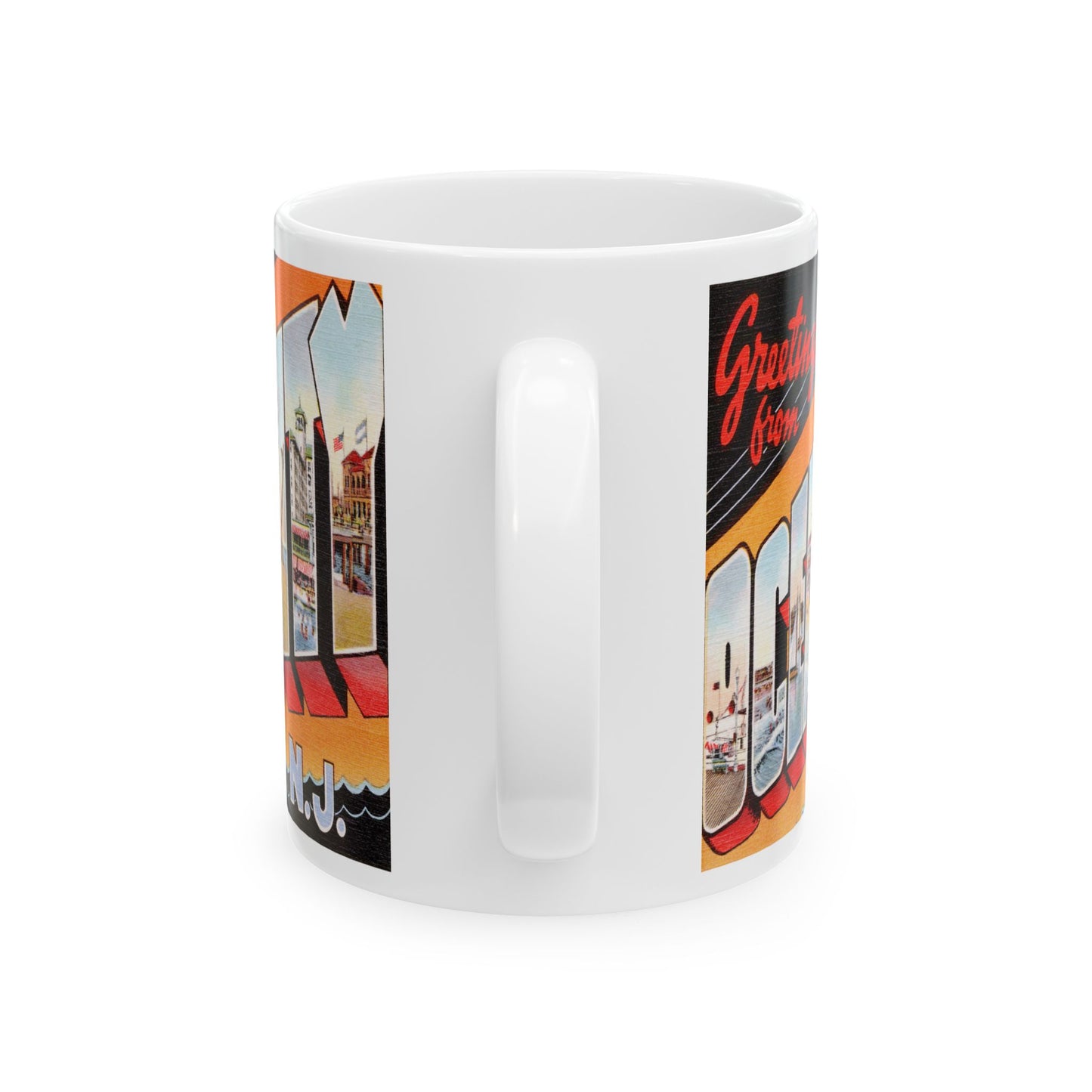 Memebly Vintage Greetings from Ocean City NJ New Jersey Coffee Mug