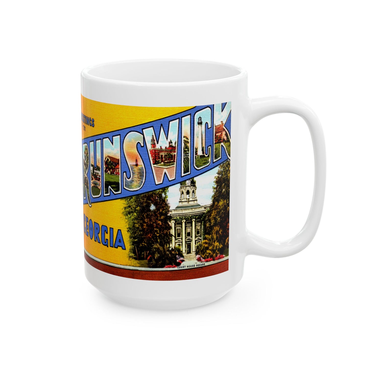 Memebly Vintage Greetings from Brunswick GA Coffee Mug