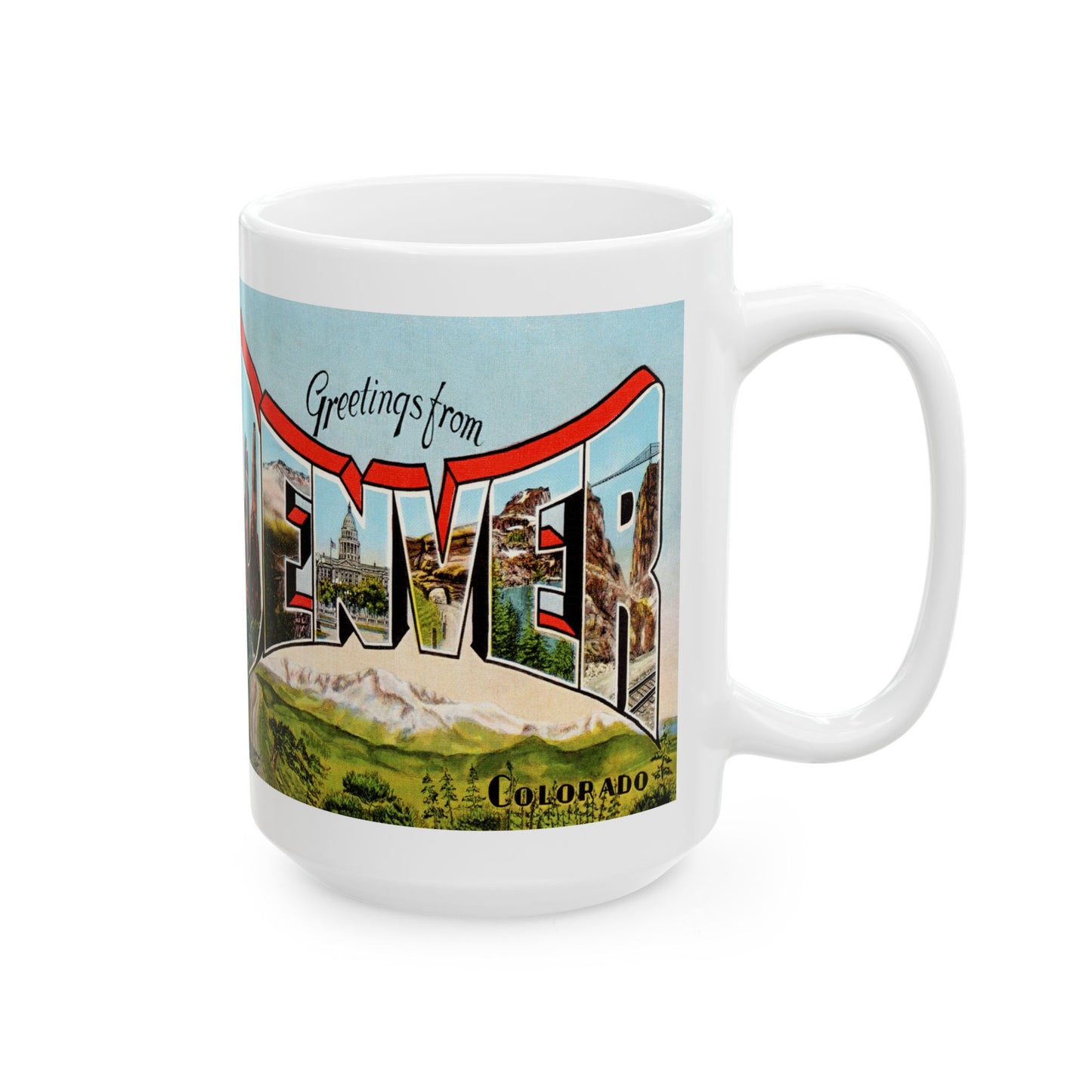 Memebly Retro Greetings from Denver CO Colorado Coffee Mug