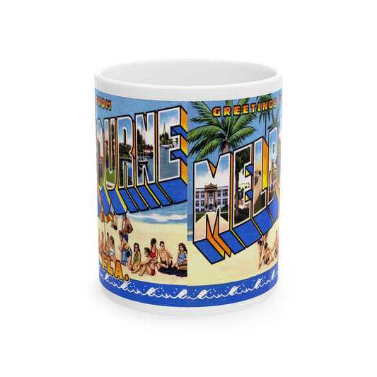 Memebly Vintage Retro Greetings from Melbourne FL Florida Coffee Mug