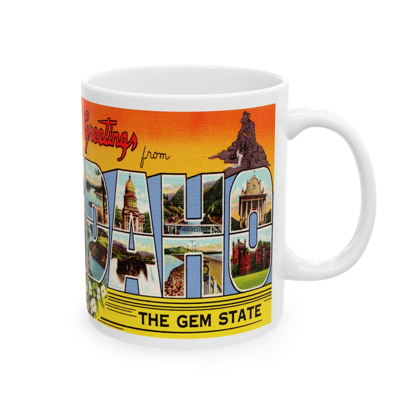 Memebly Scenic Vintage Greetings from Idaho Coffee Mug