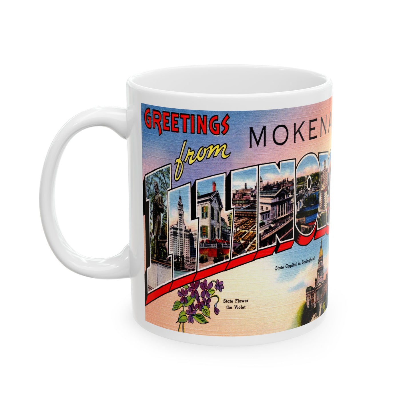 Memebly Vintage Greetings from Mokena IL Coffee Mug